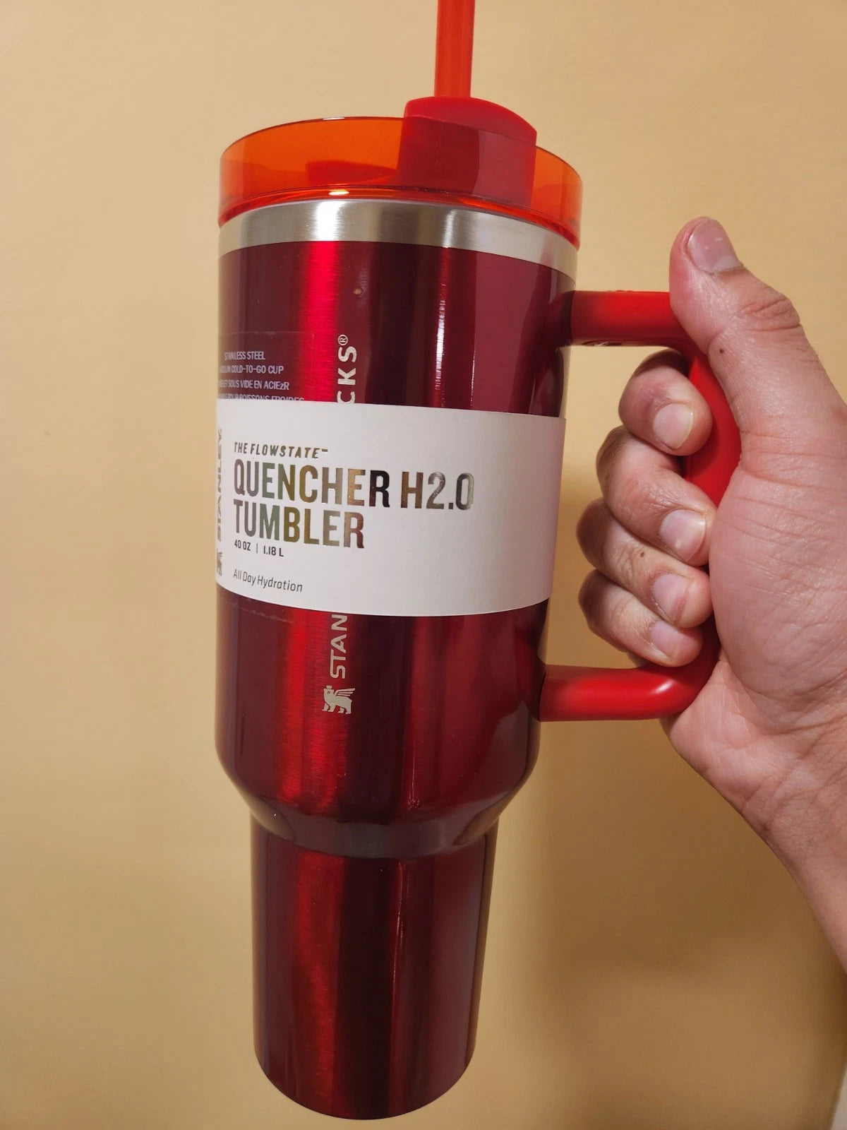 Stanley x Starbucks Limited Holiday Red Quencher 40oz FlowState H2.0 Tumbler