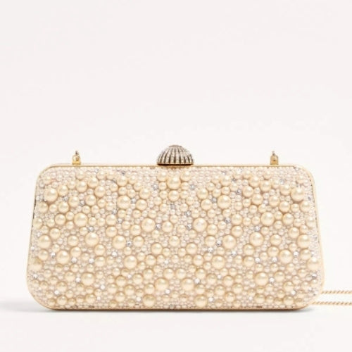 Pearl Beaded Evening Clutch