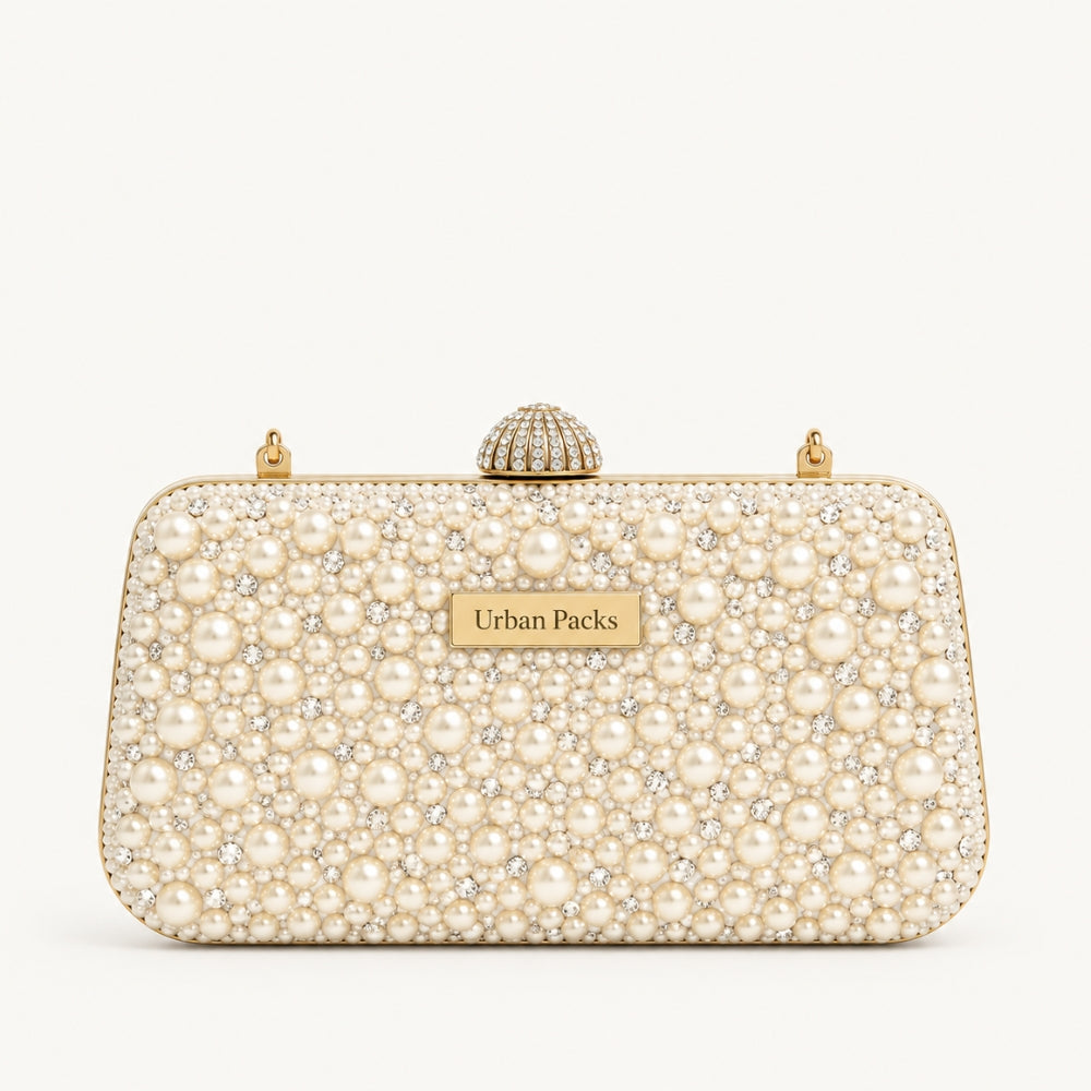 Pearl Beaded Evening Clutch