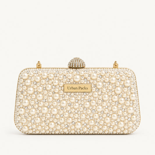 Pearl Beaded Evening Clutch