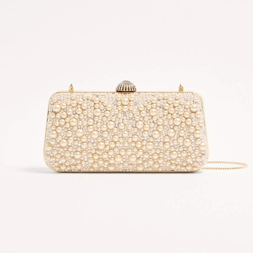 Pearl Beaded Evening Clutch