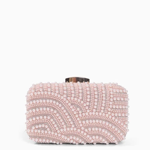 Pearl Wave Box Clutch