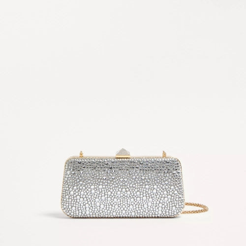 Silver Rhinestone Evening Clutch