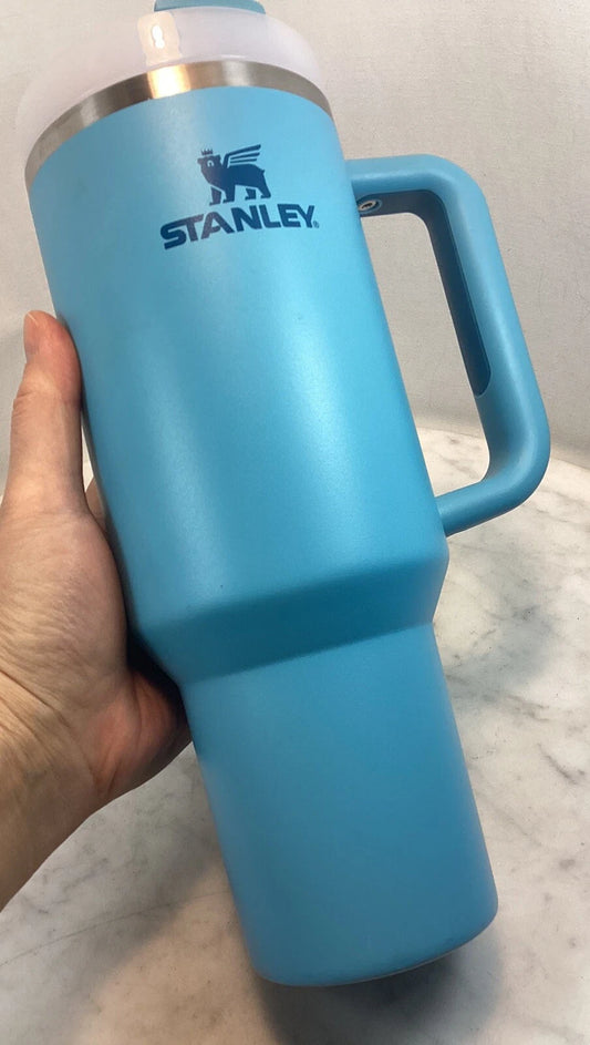 STANLEY Quencher H2.0 40oz Turquoise Blue Tumbler with Handle and Straw
