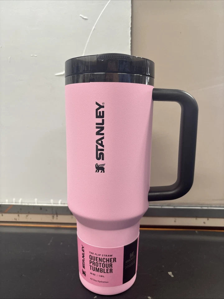 Messi x Stanley 40oz Pink Quencher H2.0 Flip Straw Tumbler
